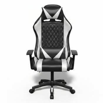 Gaming Chair Elite Comfort White Black