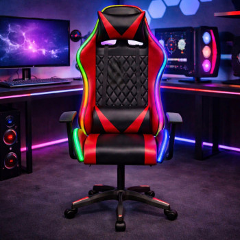 Gaming Chair RGB LED Elite Pro Red Edition