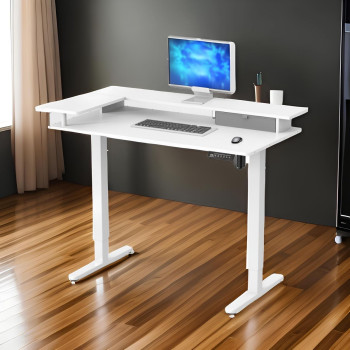Γραφειο E-DESK ZWL 120X60 / Ρυθμιζομενο Υψος / Συρταρι Αποθηκευσης Χρωμα Λευκο